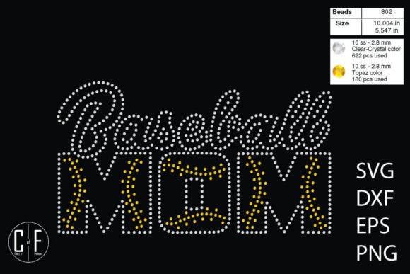 Evaluating Baseball Mom Rhinestone Template for Embroidery Projects