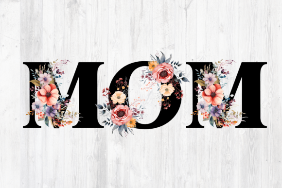 Mom Boho Flowers: A Watercolor Dream for Embroidery