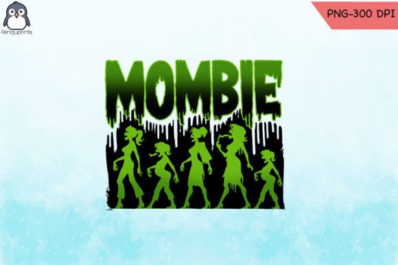 Mombie PNG: A Halloween Design for Embroidering Humor