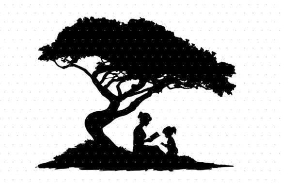 Real-World Embroidery Review: Mom Reads to Her Child SVG